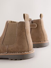 Neutral Wide Fit (G) Suede Chelsea Boots - Image 4 of 6