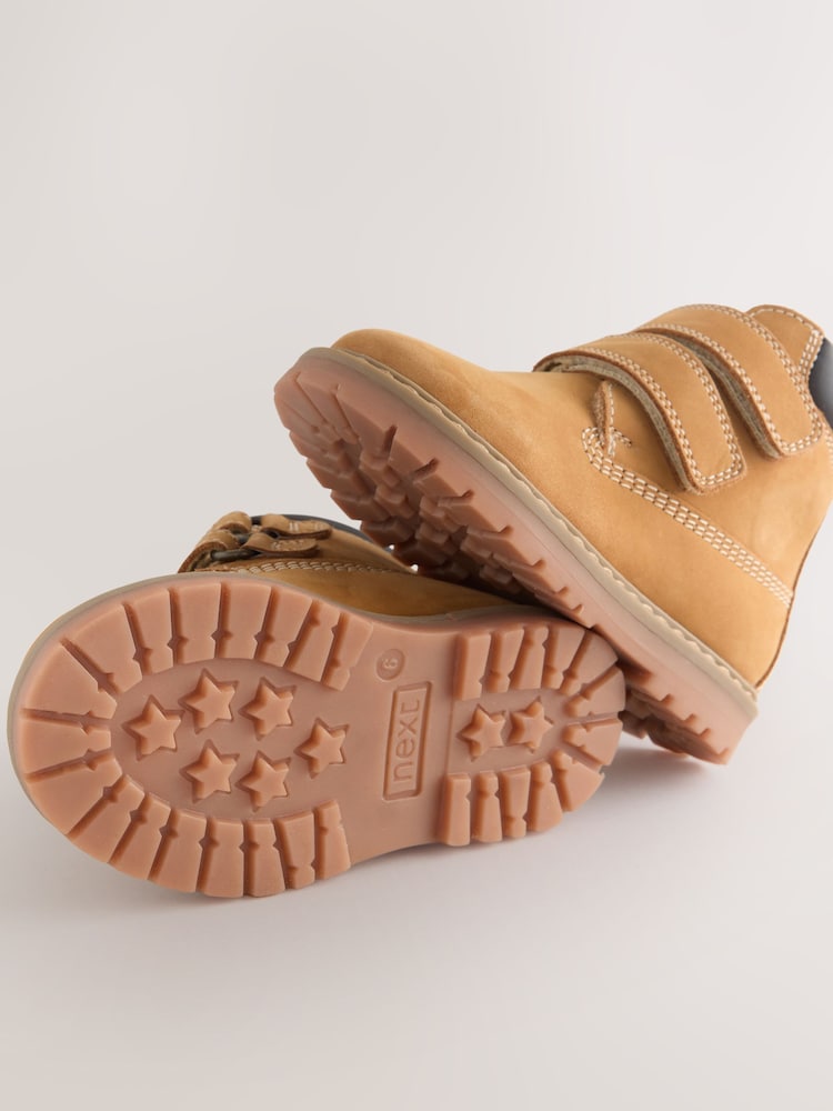 Tan Brown Wide Fit (G) Leather Thermal Thinsulate™ Lined Touch Fastening Work Boots - Image 5 of 5 Tan Brown Wide Fit (G) Leather Thermal Thinsulate™ Lined Touch Fastening Work Boots - Image 5 of 5