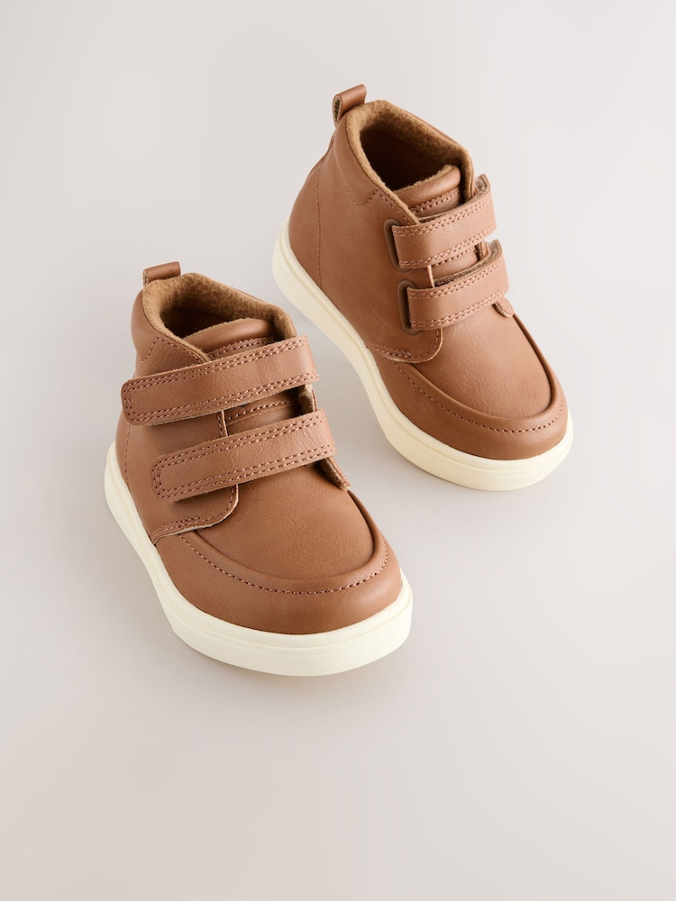 Tan Brown Wide Fit (G) Warm Lined Touch Fastening Boots - Image 1 of 5 Tan Brown Wide Fit (G) Warm Lined Touch Fastening Boots - Image 1 of 5