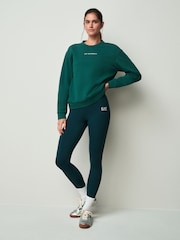 EA7 Regular Fit Green Sweat Top - Image 2 of 5