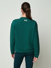 EA7 Regular Fit Green Sweat Top - Image 3 of 5