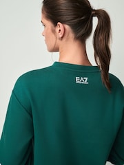 EA7 Regular Fit Green Sweat Top - Image 4 of 5