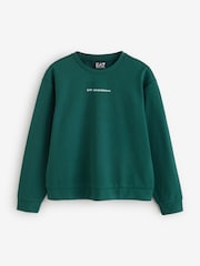 EA7 Regular Fit Green Sweat Top - Image 5 of 5