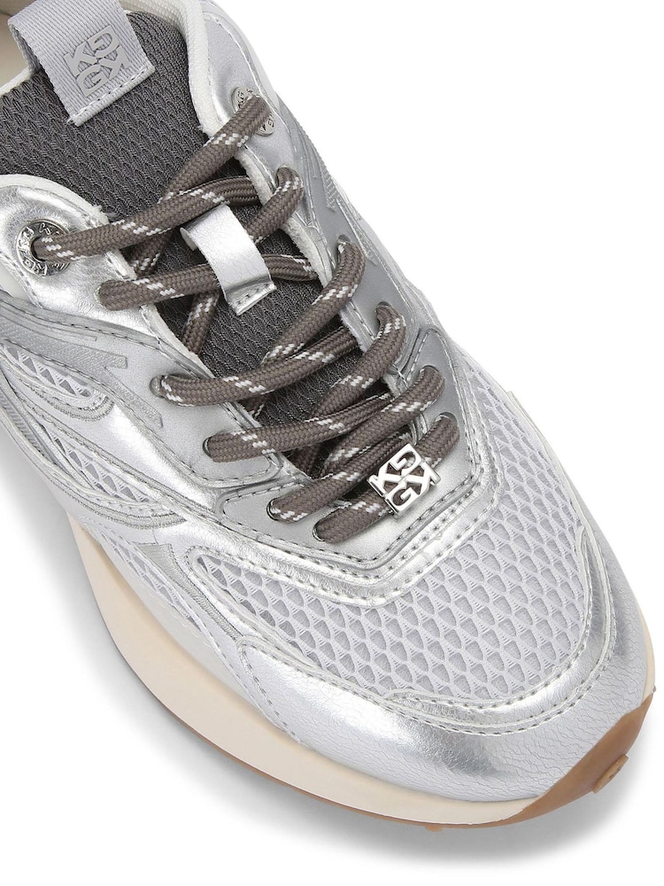 KG Kurt Geiger Silver Louisa Trainers - Image 5 of 5