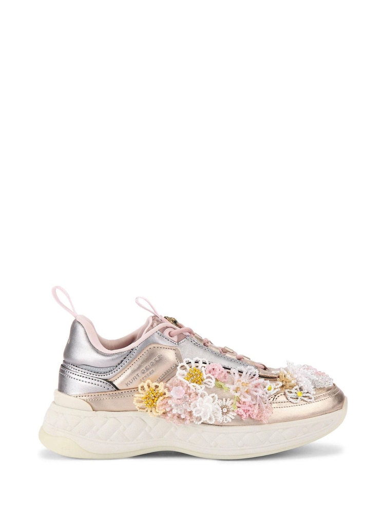 Kurt Geiger London Gold Kensington Trainers - Image 1 of 5
