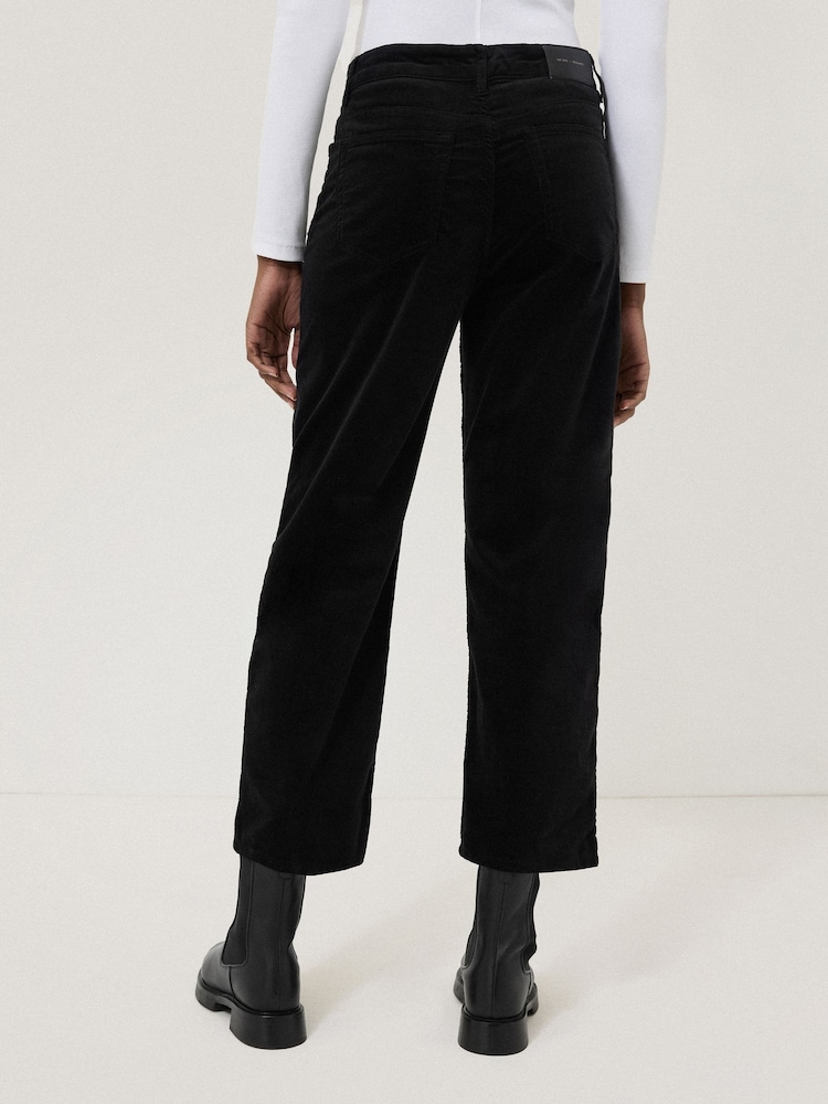 Jigsaw Black Delmont Velvet Tapered Jeans - Image 2 of 7