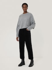 Jigsaw Black Delmont Velvet Tapered Jeans - Image 3 of 7