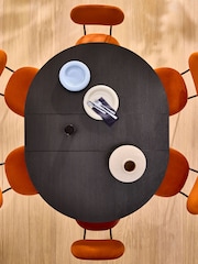 MADE.COM Dark Oak Effect Zeke 4 to 6 Seater Extending Rectangular Seater Dining Table - Image 5 of 7