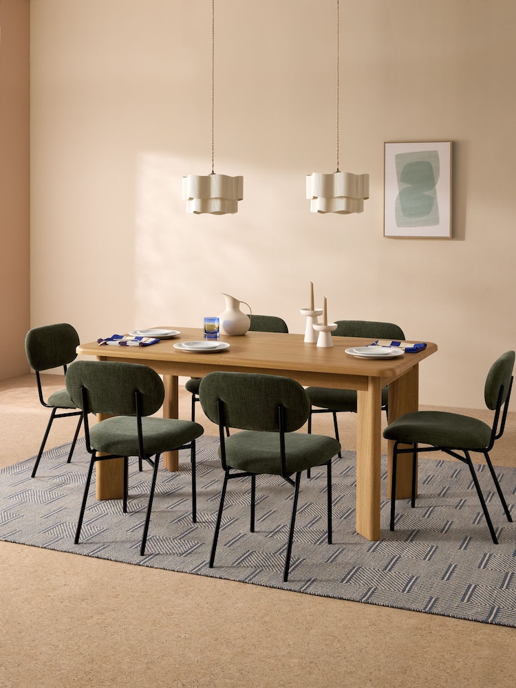 MADE.COM Oak Effect Zeke Extending Dining Table - Image 1 of 7