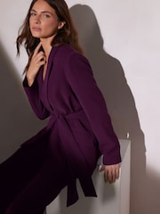 Star by Julien MacDonald Purple Tailored Belted Jacket - Image 2 of 3