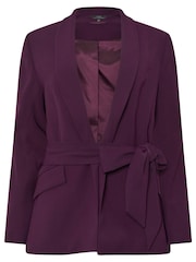 Star by Julien MacDonald Purple Tailored Belted Jacket - Image 3 of 3