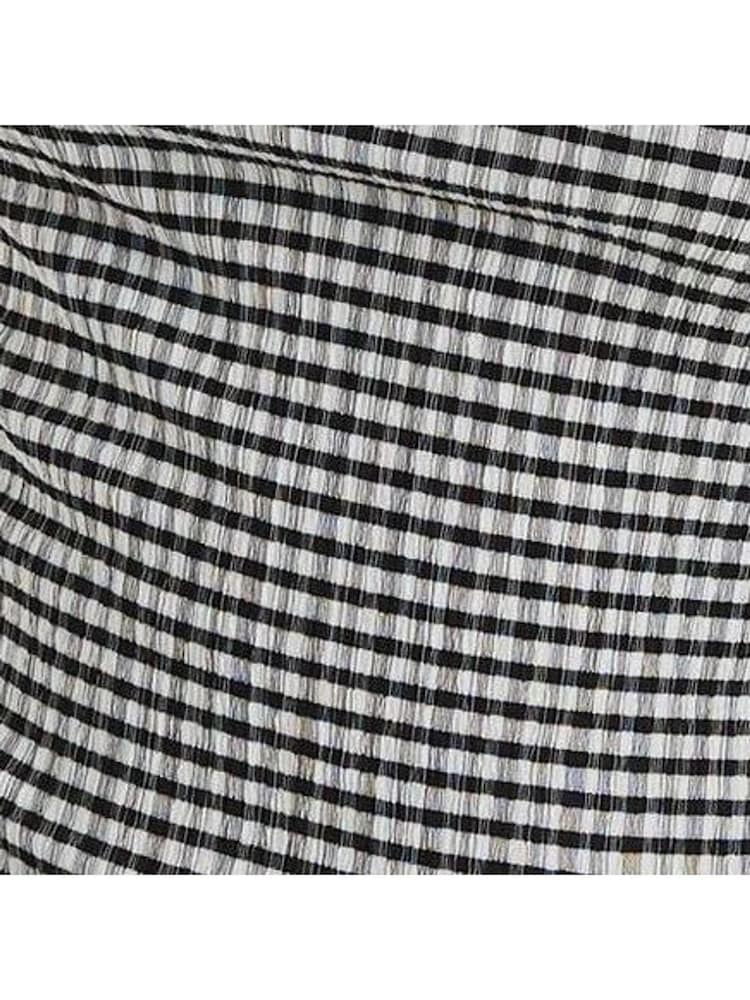 River Island Black/White 2 Piece Gingham Pyjama Set - Image 9 of 9