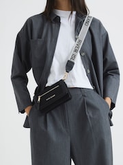 River Island Black Zip Cross-Body Purse - Image 1 of 6
