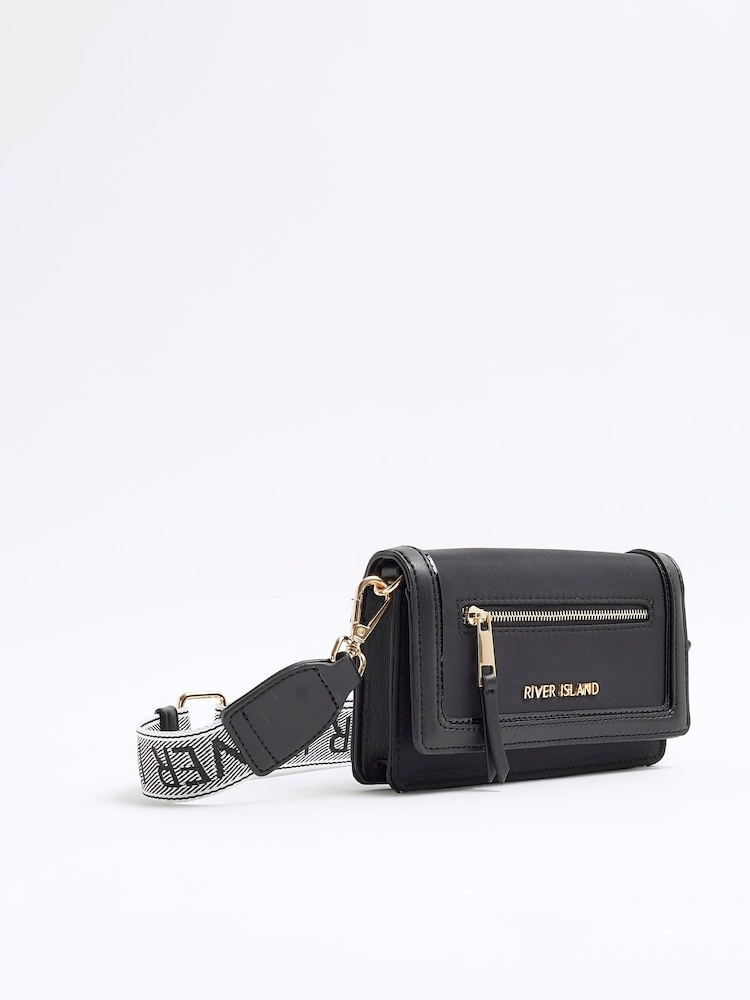 River Island Black Zip Cross-Body Purse - Image 4 of 6