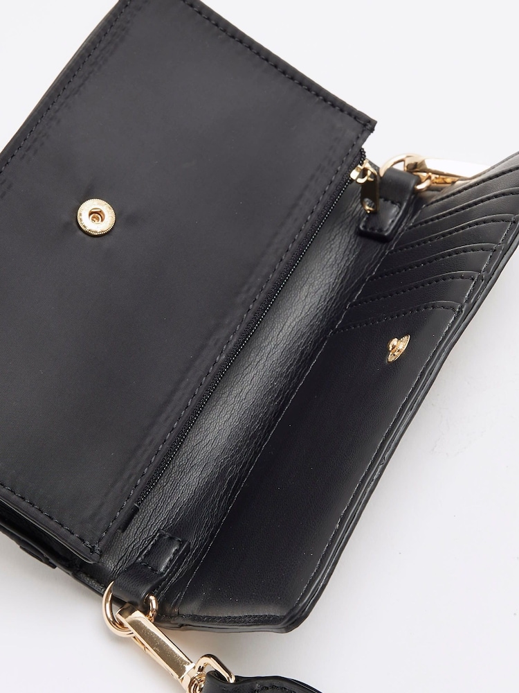 River Island Black Zip Cross-Body Purse - Image 5 of 6