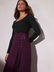 Star by Julien MacDonald Purple Wrap Skirt - Image 1 of 6