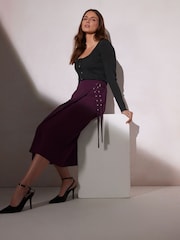 Star by Julien MacDonald Purple Wrap Skirt - Image 3 of 6