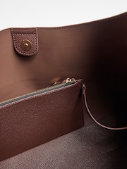 River Island Brown Debossed Logo Slouch Bag - Image 6 of 6
