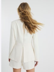 River Island Cream Peplum Long Sleeve Playsuit - Image 2 of 6