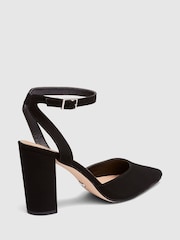 Novo širok kroj Ivie Block čevlji z visoko peto Point Toe Ankle Strap salonar - Slika 5 iz 5