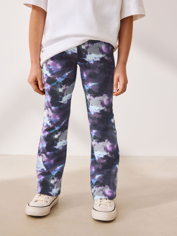 Purple Swirl - Flare Leggings (3-16yrs) - Image 1 of 8 Purple Swirl - Flare Leggings (3-16yrs) - Image 1 of 8
