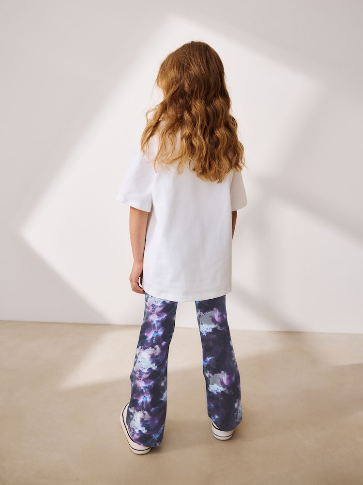 Purple Swirl - Flare Leggings (3-16yrs) - Image 2 of 8 Purple Swirl - Flare Leggings (3-16yrs) - Image 2 of 8