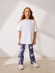 Purple Swirl Flare Leggings (3-16yrs) - Image 3 of 8