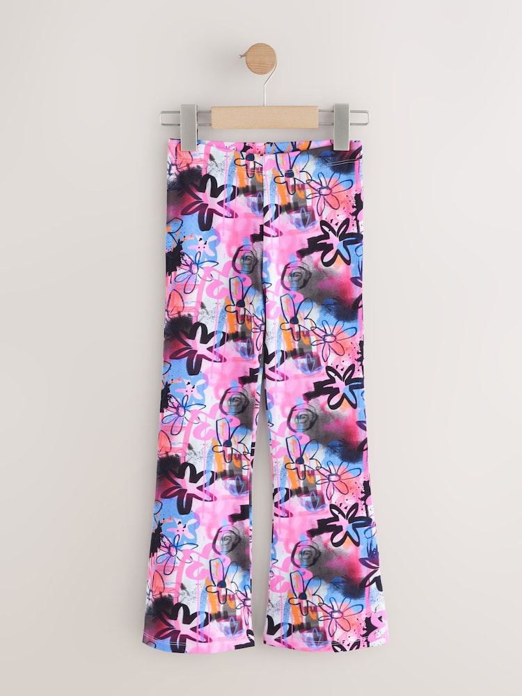 Multi Graffiti Flare Leggings (3-16yrs) - Image 1 of 4