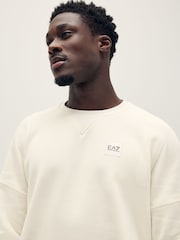 EA7 Regular Fit Cream Sweatshirt - Image 2 of 4