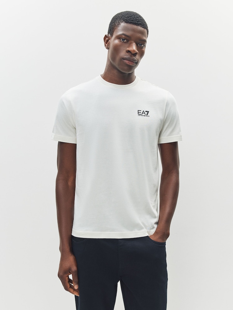 Crema - EA7 Regular Fit T-Shirt - Imagen 1 de 4