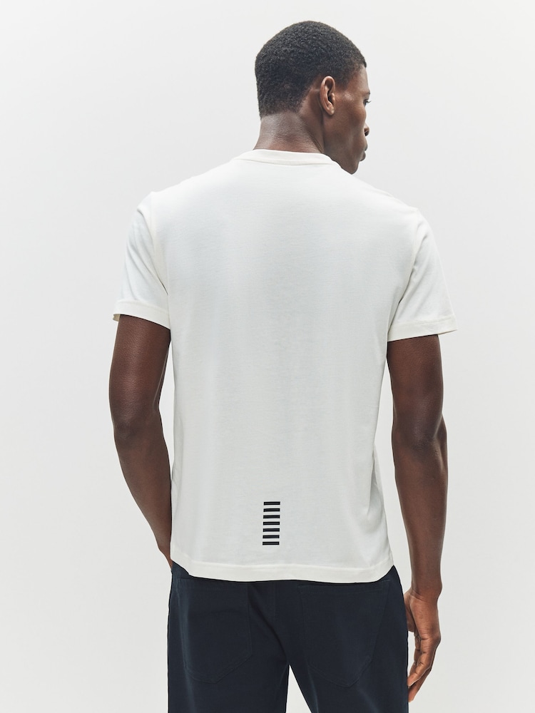 Crema - EA7 Regular Fit T-Shirt - Imagen 2 de 4
