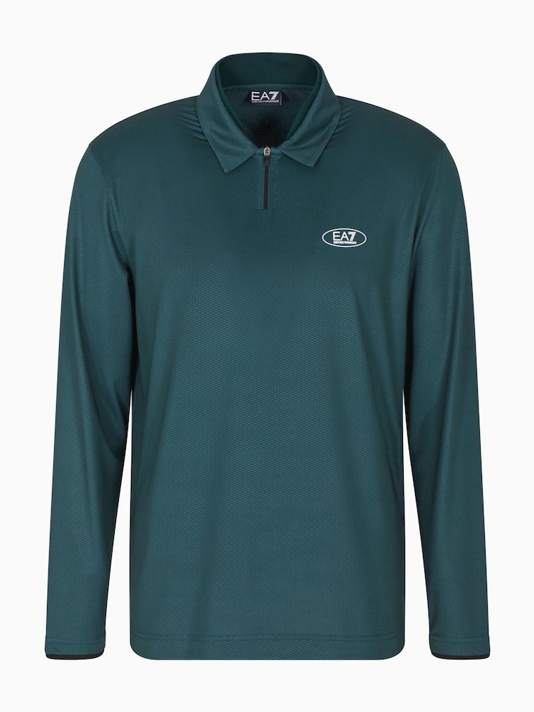 EA7 Green Tennis Club Polo Shirt - Image 1 of 3 EA7 Green Tennis Club Polo Shirt - Image 1 of 3