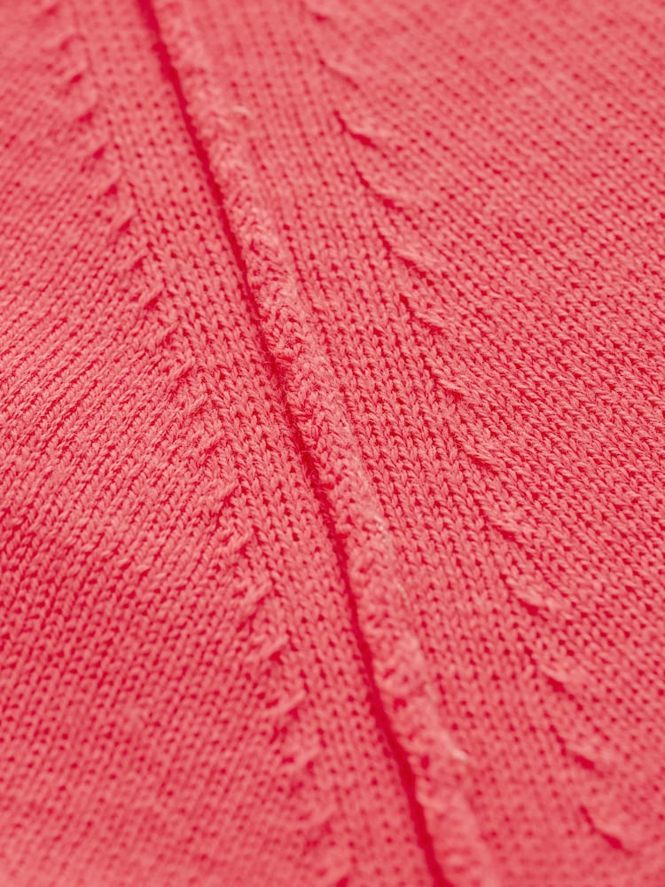 Coral Pink Soft Touch Crew Neck Cotton Rich Jumper - Image 7 of 7
