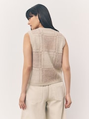 Verificação neutra - Brushed Crew Neck Knitted Pocket Tank - Imagem 2 de 8