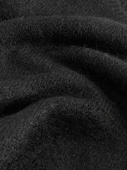 Black Scoop Neck Peplum Knitted Top With Wool - Image 8 of 9