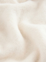 Ecru Open Collar Polo Half Sleeve Jumper With Wool - Image 7 of 8