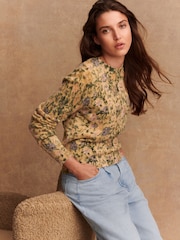Blush Pink Floral Printed Crew Neck Jumper - Image 2 of 8