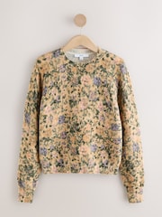 Blush Pink Floral Printed Crew Neck Jumper - Image 6 of 8