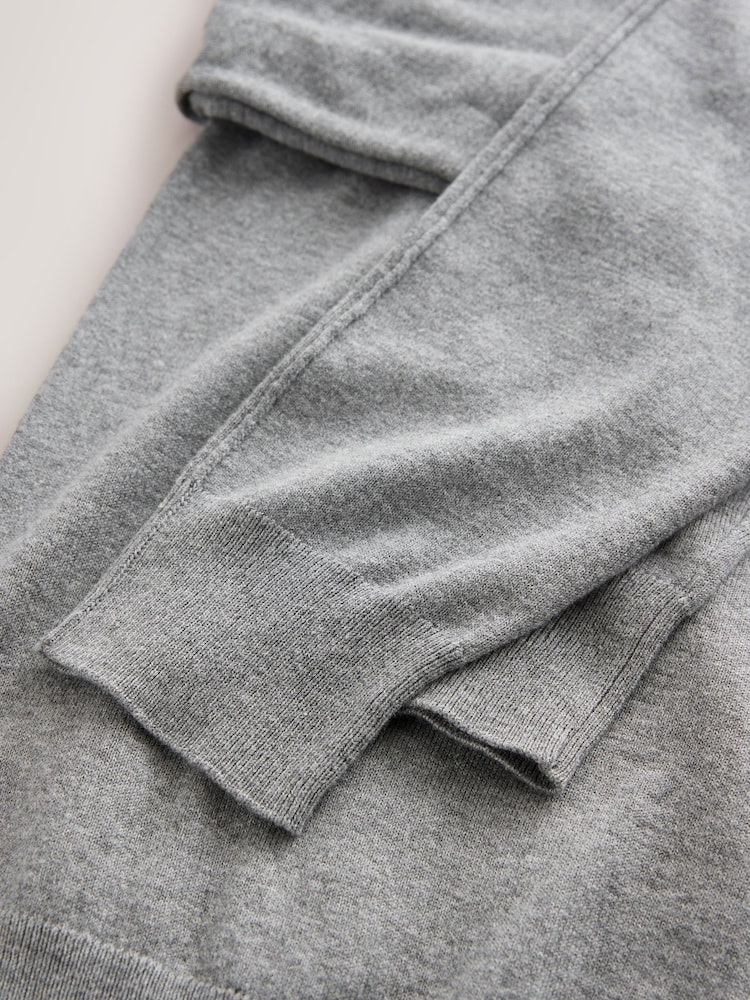 Grey Soft Touch Crew Neck Cotton Rich Jumper - Image 7 of 7