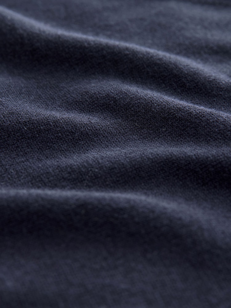 Navy Blue Soft Touch Crew Neck Cotton Rich Jumper - Image 8 of 8