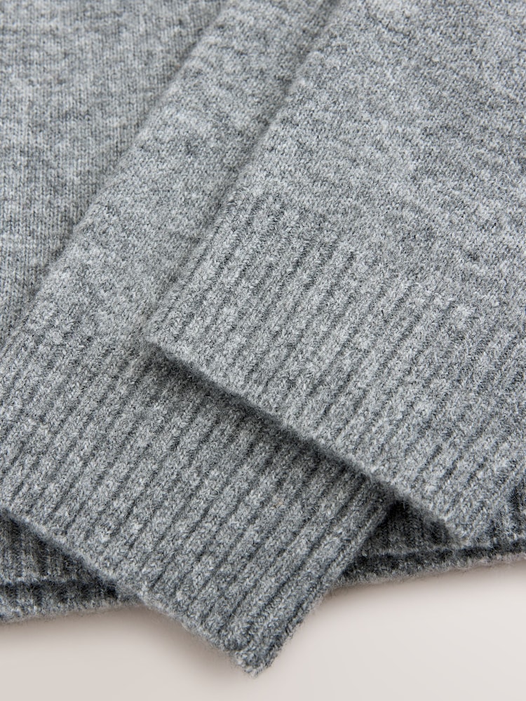 Grey Sports Slogan V-Neck Knitted Jumper - Image 13 of 13