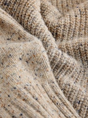 Neutral Nappy Cotton And Wool Blend Longline V-Neck Jumper - Image 3 of 8