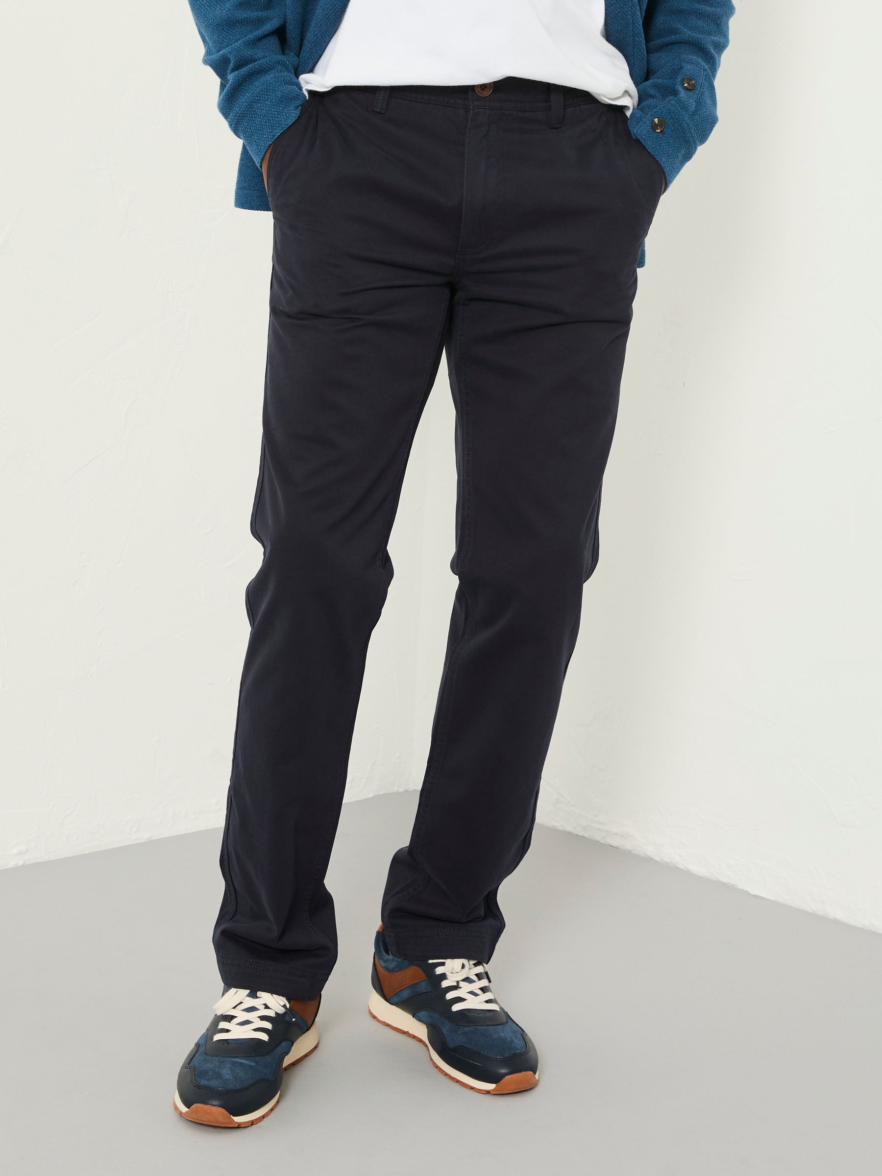 Fatface Navy Straight Fit Modern Coastal Chinos