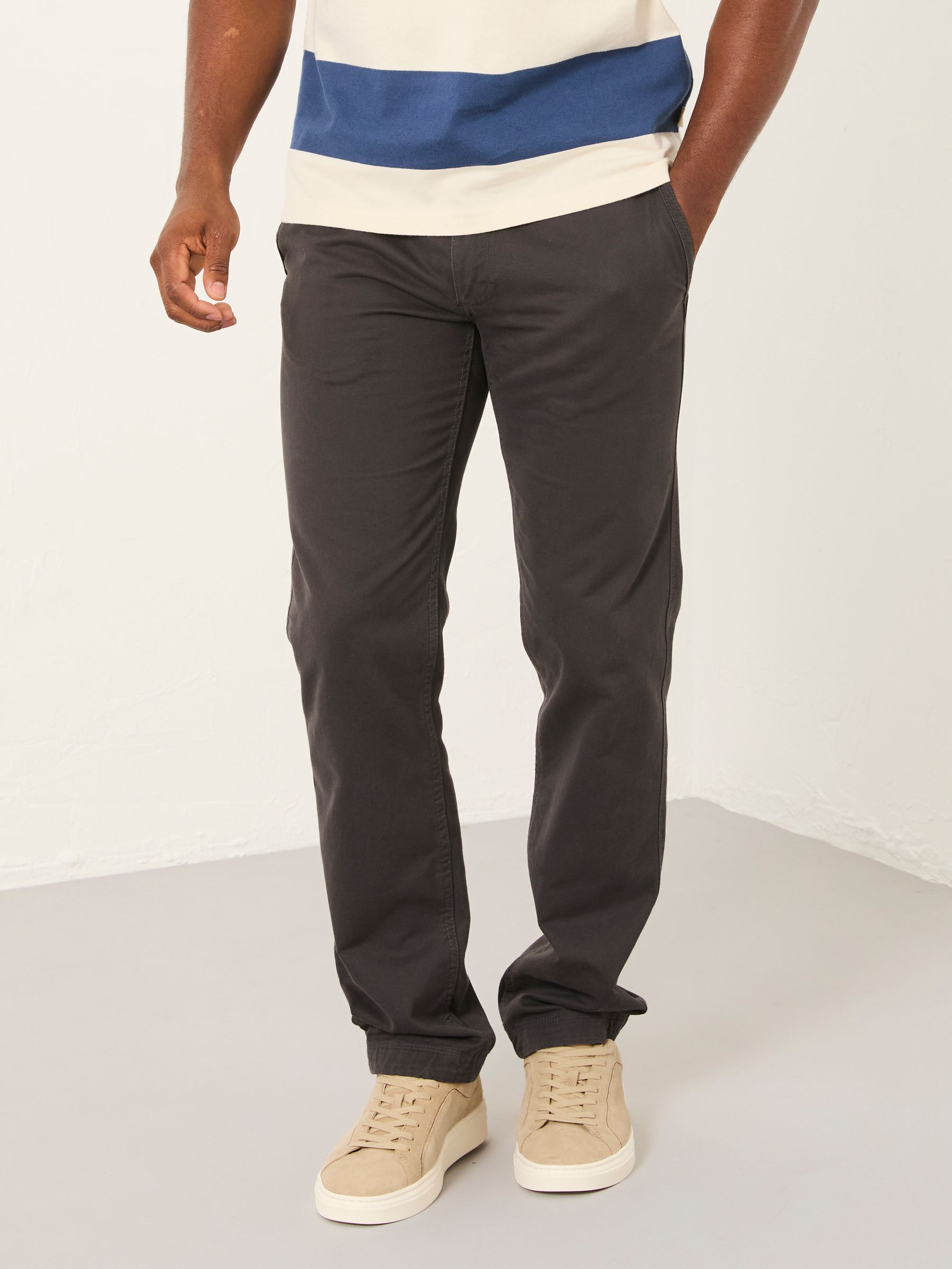 Fat Face Fatface Grey Straight Fit Modern Coastal Chinos