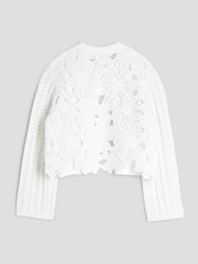 River Island White Girls Lace Back Cardigan - Image 2 of 2