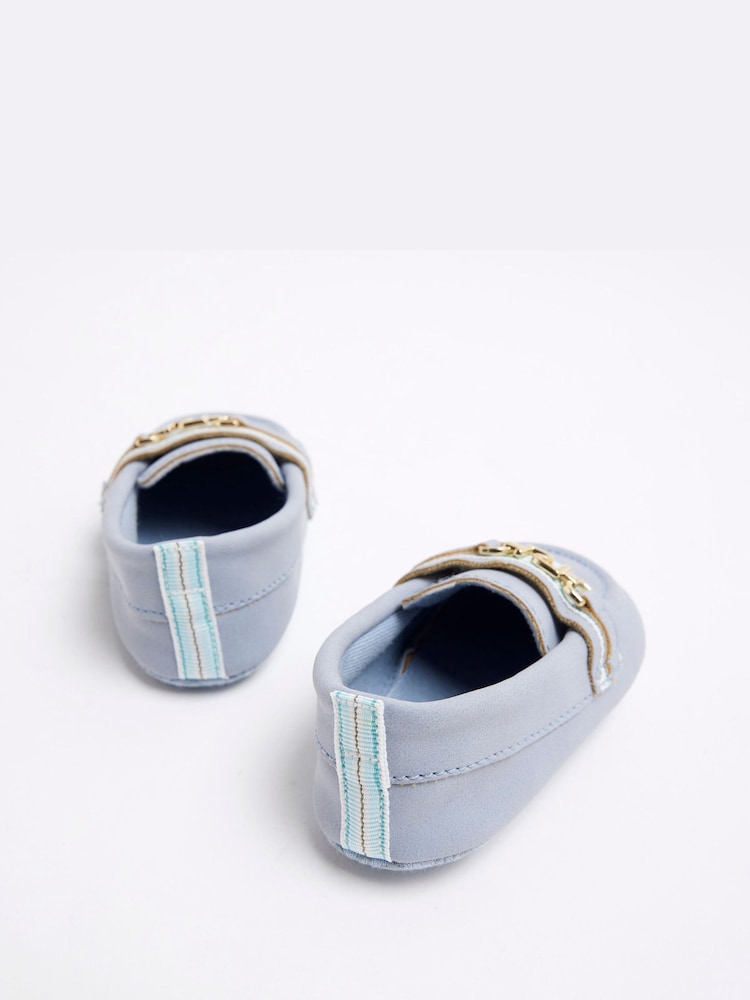 River Island Blue Baby Boys Loafers - Image 2 of 5