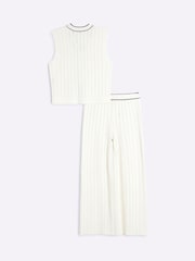 River Island Cream Girls Waistcoat Set - Image 3 of 5