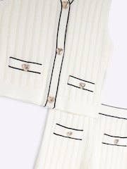 River Island Cream Girls Waistcoat Set - Image 5 of 5