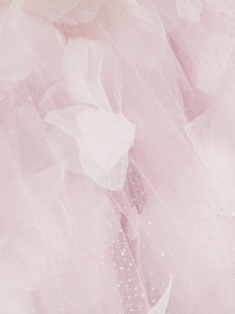 River Island Pink Girls Embellished Tulle Dress - Image 3 of 4