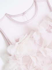 River Island Pink Girls Embellished Tulle Dress - Image 4 of 4